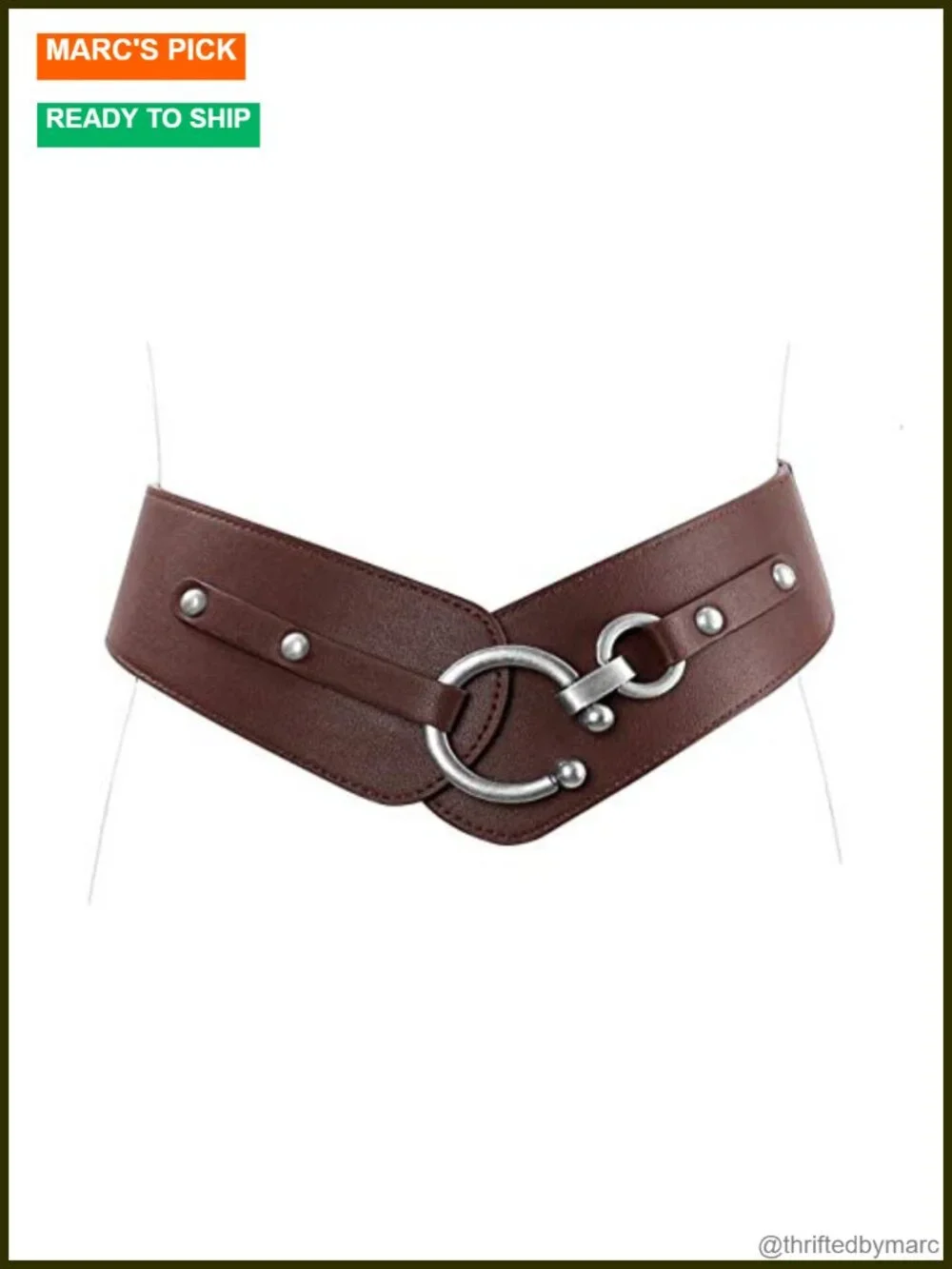 Vintage Elastic Stretchy Wide Waist Belt with Buckle